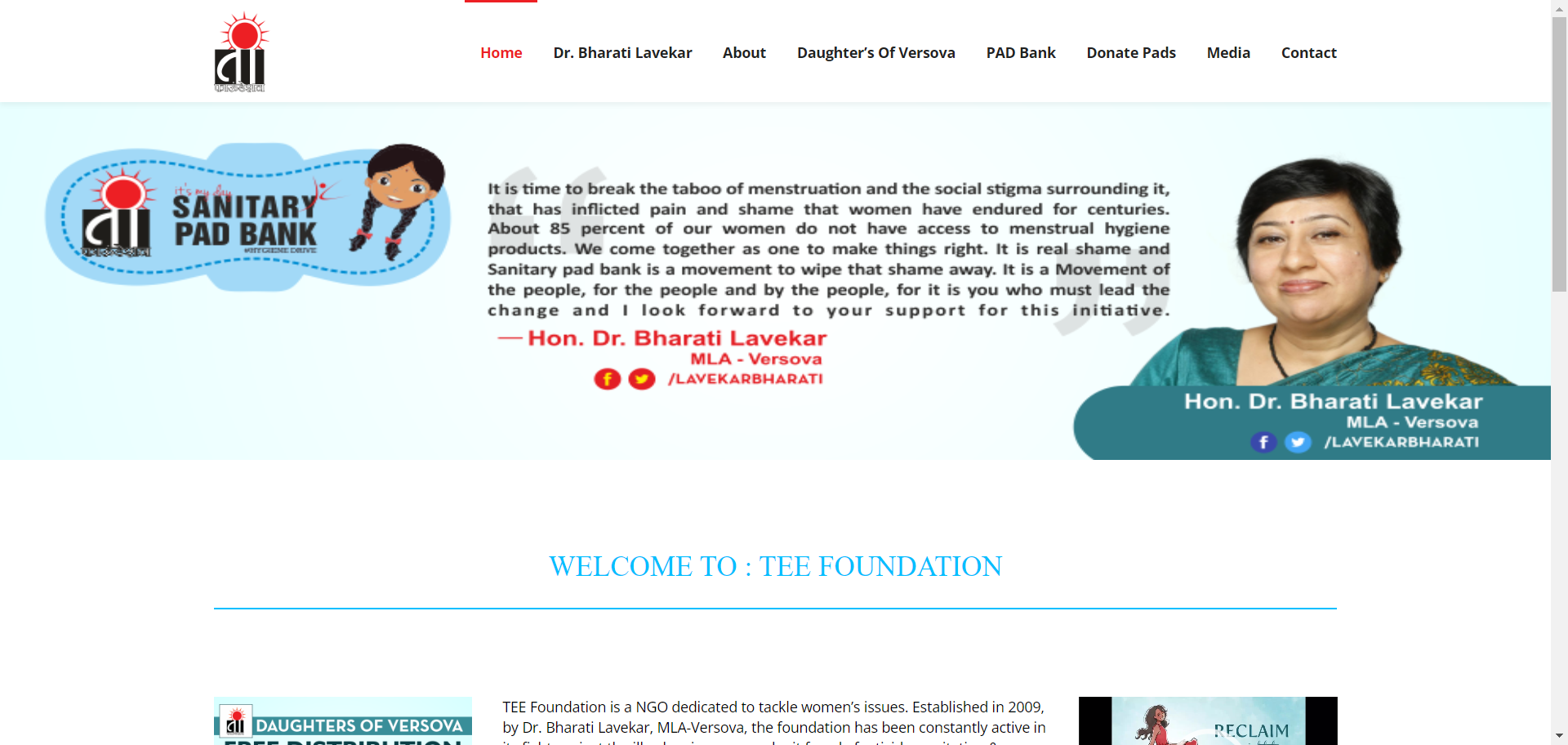 teefoundation elite website first screen image
